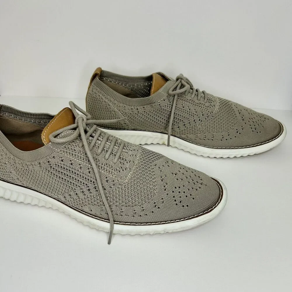 Steve Madden Men’s Gray Knit Wingtip Oxfords Dress Sneakers Size 9.5